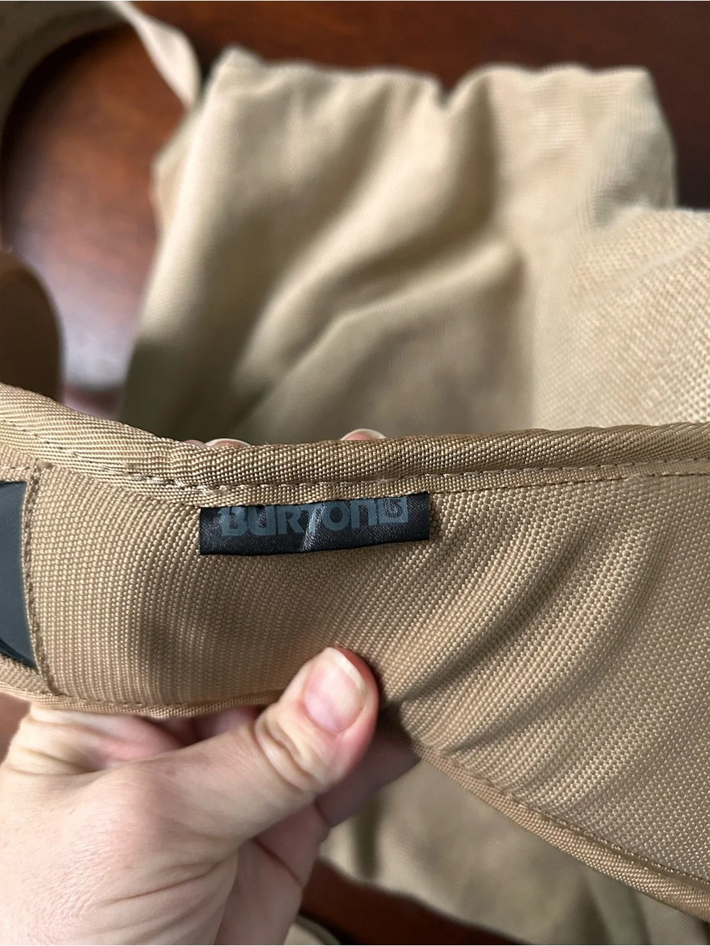Burton Tan Canvas Messenger Bag Laptop Shoulder Strap Khaki Beige Y2K Buckle